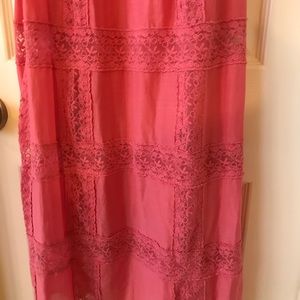 Pink Anthropologie midi dress
